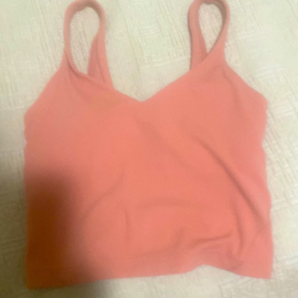Size 0 align tank in a rustic pink